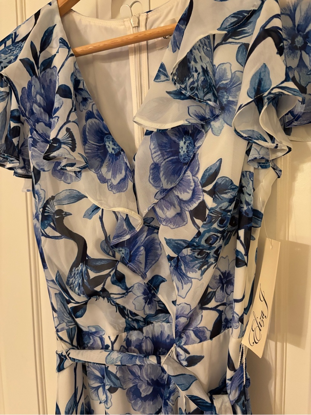 Eliza J
Asymmetrical Ruffle Maxi Dress